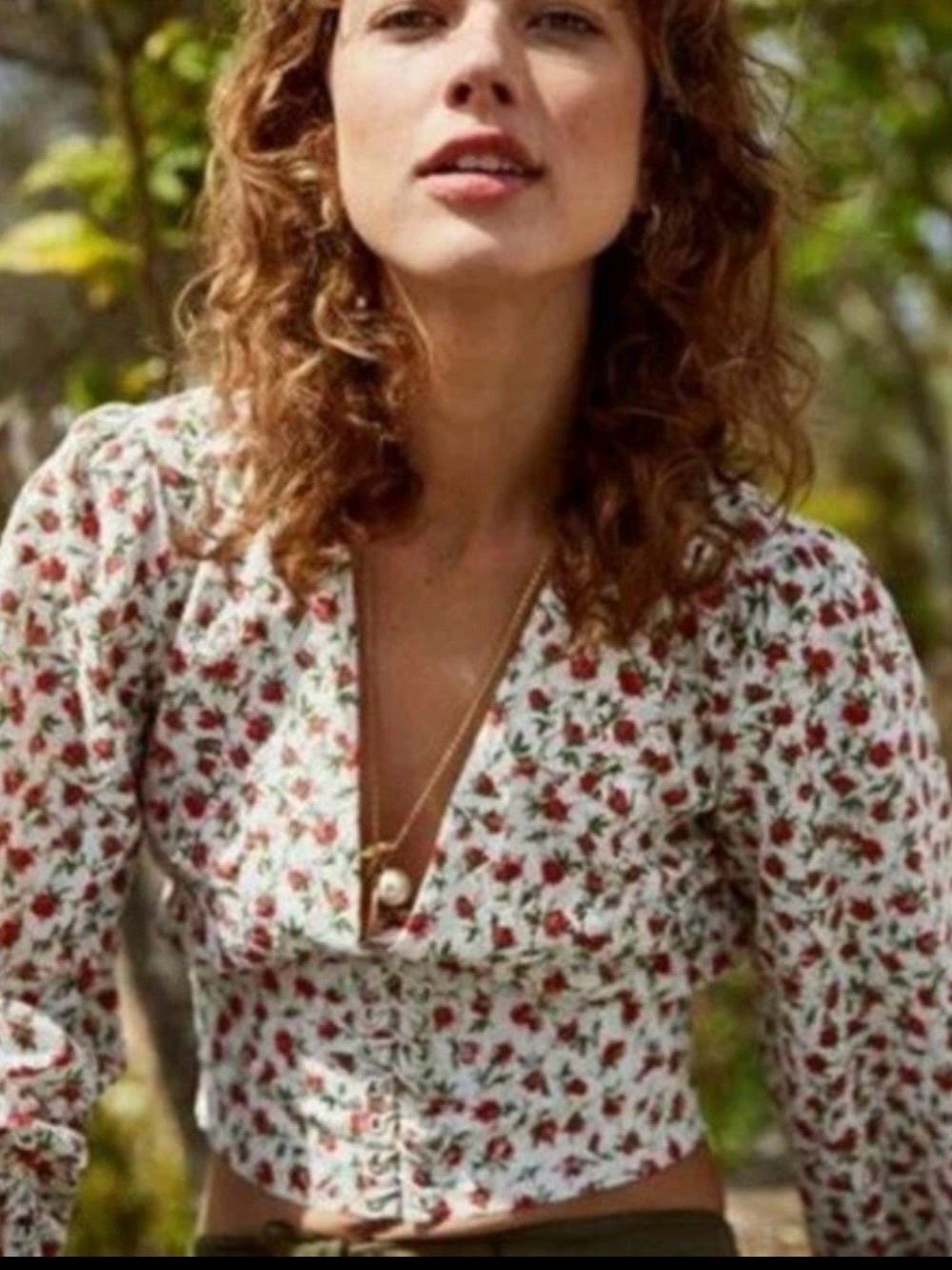 The Kooples Paris Lace Flowers Tied Blouse